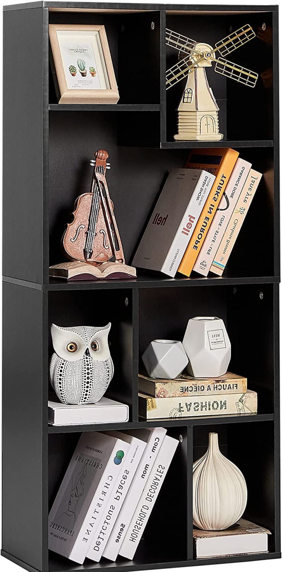 VECELO 6 Tier Corner Shelf, 69 Inch Industrial Bookshelf/Storage Stand